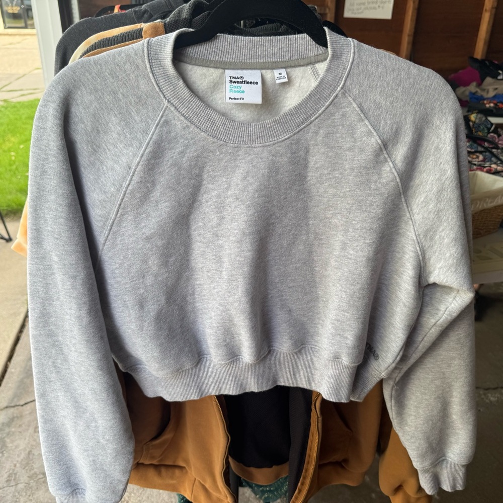 TNA Light Gray Crew Neck Sweater